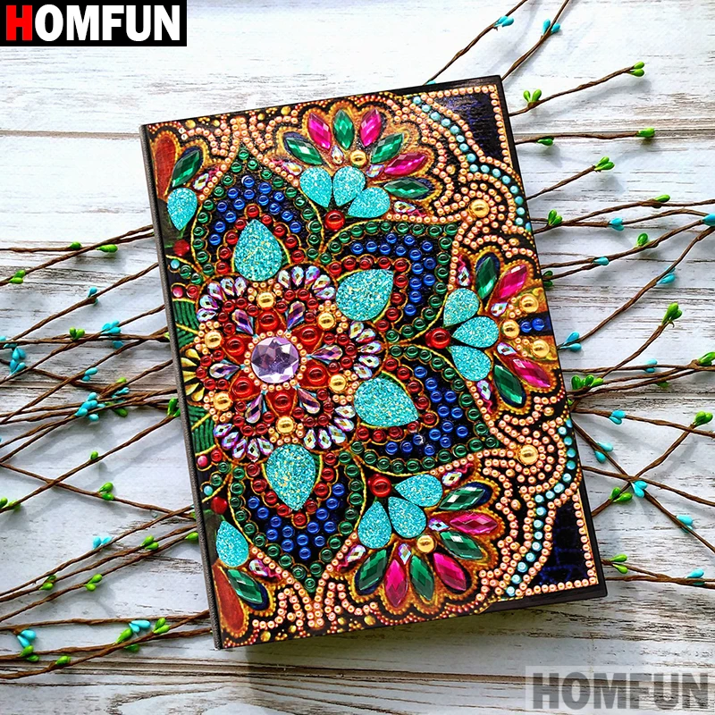 NB24 HOMFUN A5 блокноты 5D DIY алмазная живопись специальная форма Дневник Книга Алмазная вышивка крестиком Стразы Декор подарок - Цвет: NB24