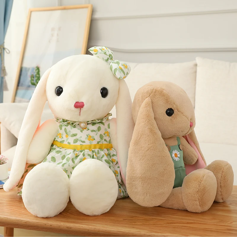 

Милый длинноухий кролик, плюшевая игрушка, аниме, плюшевая кукла с большими ушами, кролик, детские игрушки, подарок для пар, juguetes nia, домашний...