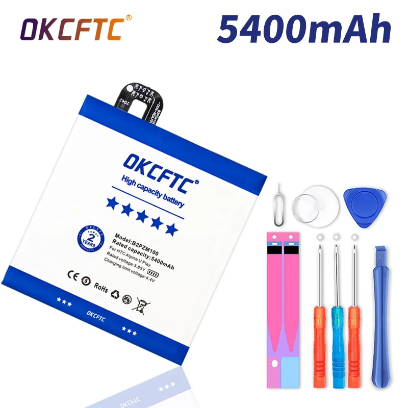 

Аккумулятор OKCFTC B2PZM100 5400 мАч подходит для HTC Alpine, U Play, U Play TD-LTE, U Play TD-LTE, U Play, батареи для двух SIM-карт