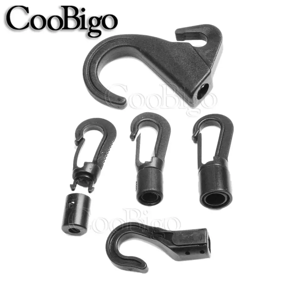 5 шт. пластиковые зажимы для крючков банджи Противоударная веревка кемпинга