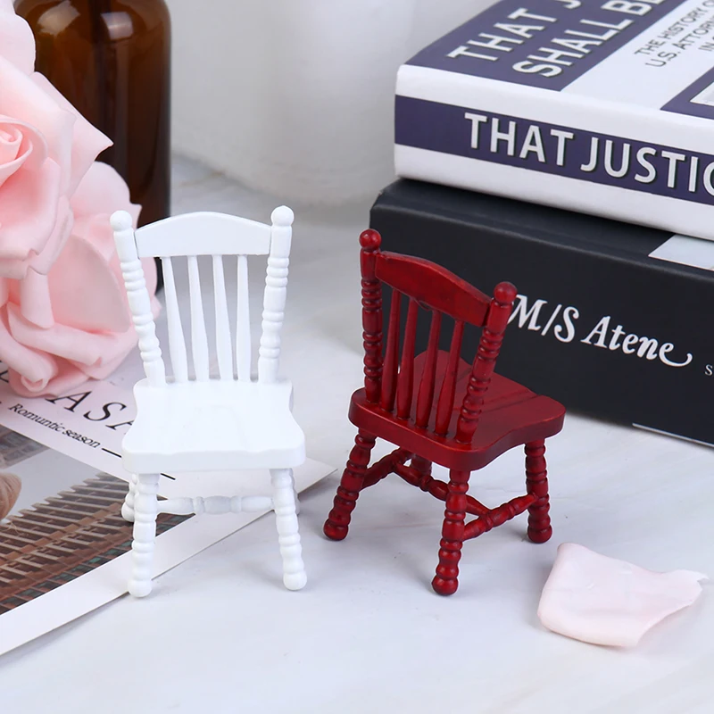 

1 шт. 1:12 деревянная мебель мини-стул Кукольный дом Декор кукольный домик миниатюра