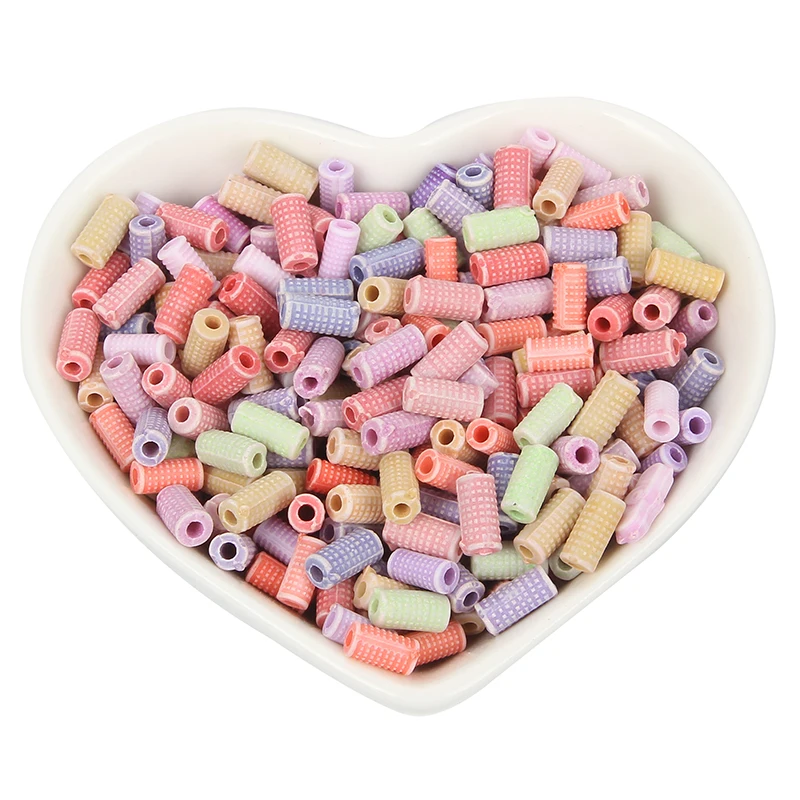 100 шт. Круглые Обжимные Клещи акриловые бусины 8x4 мм для ювелирных изделий