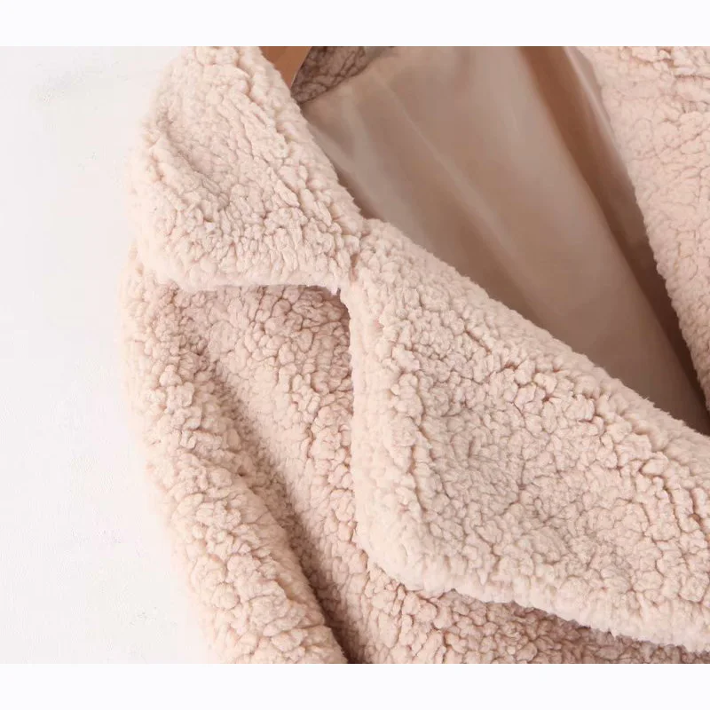 2019 женское Однотонное шерстяное пальто с гранулированным покрытием