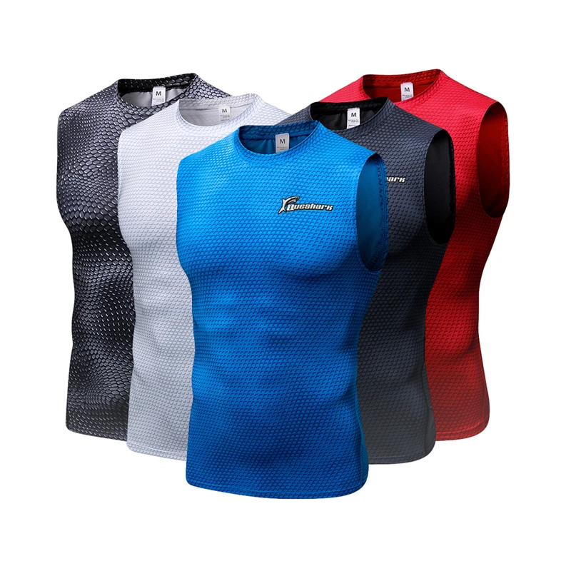 

Professional Men Running Vest Fitness Compression Training Workout Shirt Quick Dry Sleeveless Slimming Body Shaper Tank Top