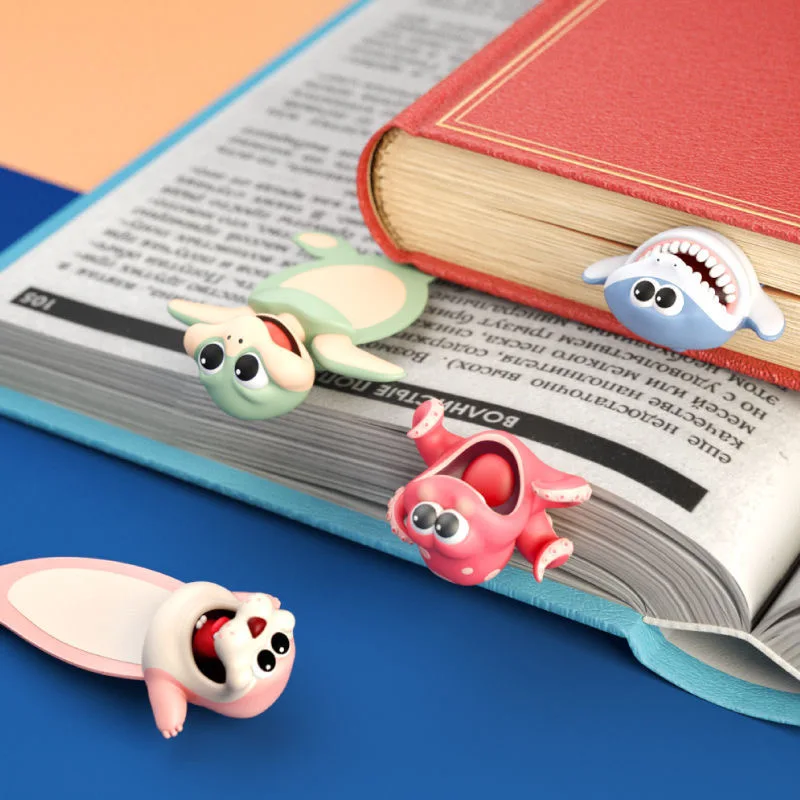 

Free Shipping 1PCS 3D Cartoon Cute Animal Bookmarks Cute Cat Funny Student School Stationery For Children Gift