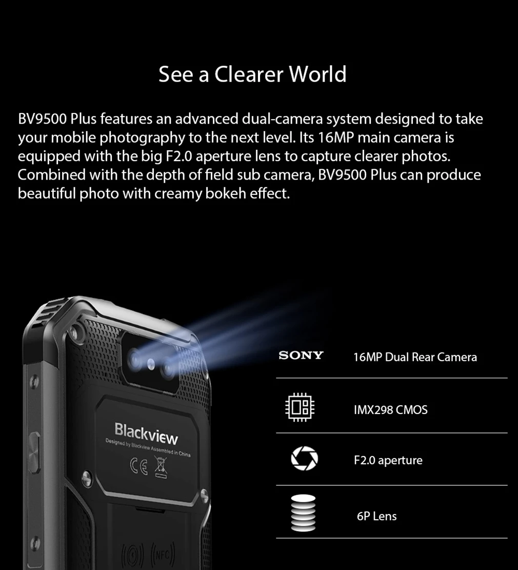 Blackview BV9500 Plus смартфон 5," 4 Гб ОЗУ 64 Гб ПЗУ Android 9,0 IP68 водонепроницаемый мобильный телефон Helio P70 10000 мАч мобильный телефон