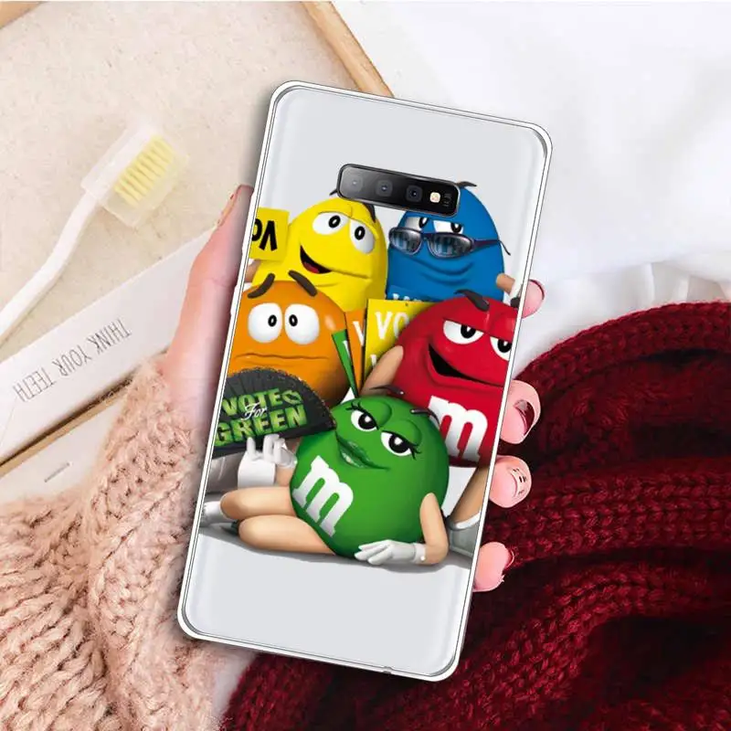 

M&M's Chocolate Nutella Bottle Phone Case Transparent For Samsung Galaxy S A 5 7 8 9 2015 20 edge plus 10 e lite 2019