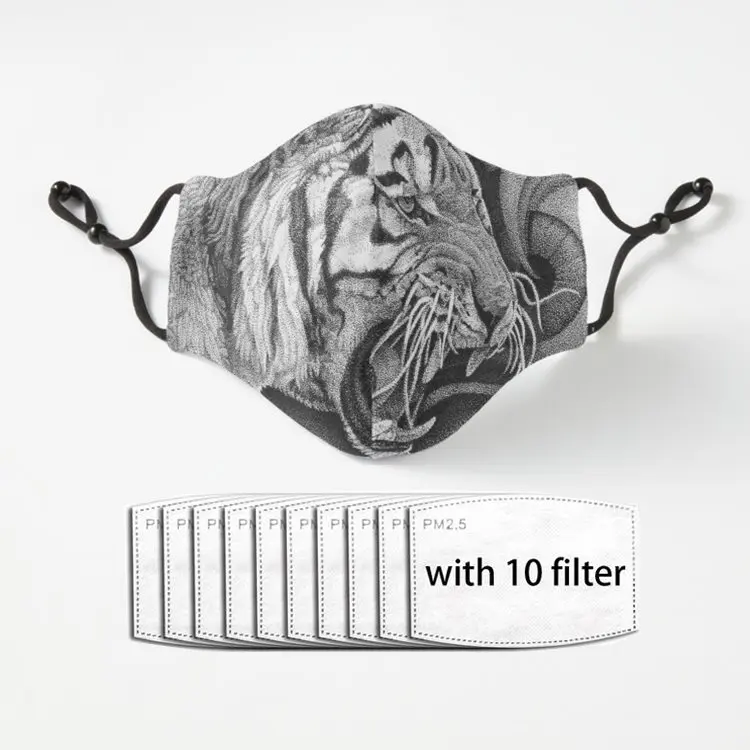 

Тигра 1 многоразовый уход за кожей лица Маска Защита Ventile хлопчатобумажная ткань с защитой от пыли с фильтром маска безопасный рот взрослых ...