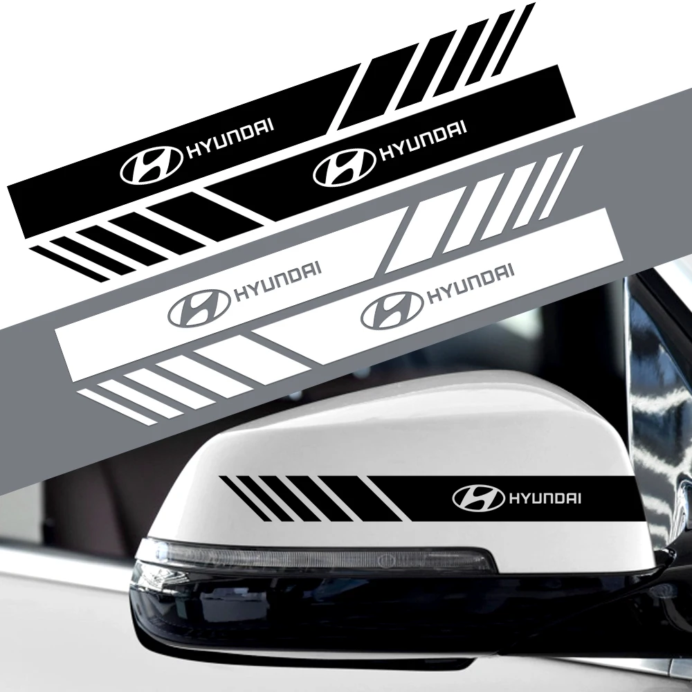 2 шт. автомобильные светоотражающие наклейки для зеркала заднего вида Hyundai Elantra
