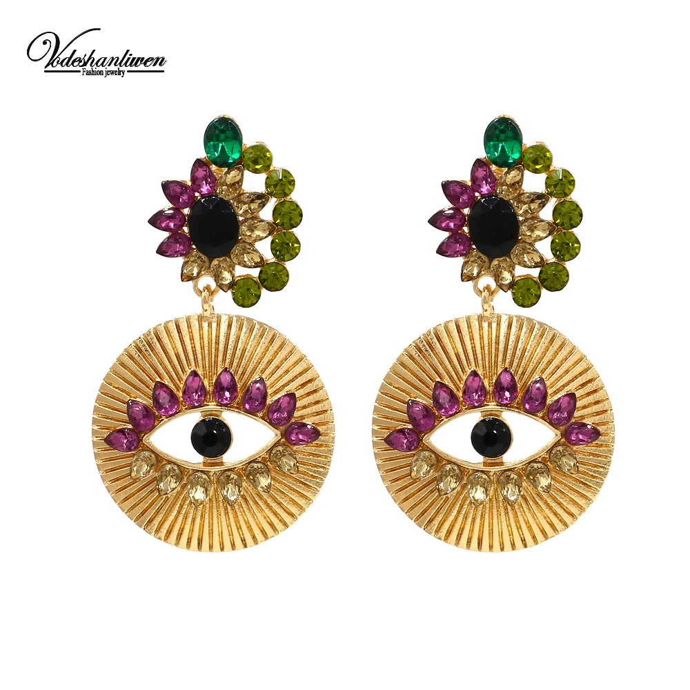 Vodeshanliwen новый дизайн серьги с мультяшными глазами для женщин модные большие