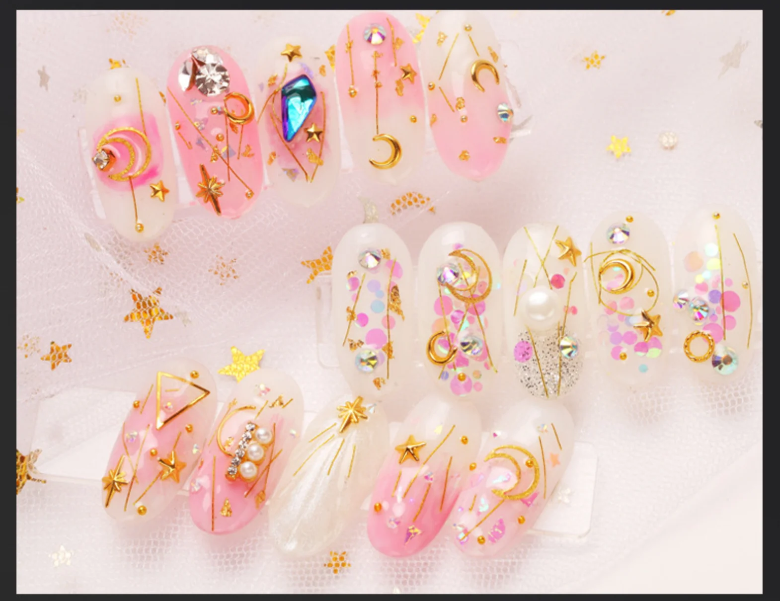 

12 Grids different Half Pearl Shapes Nail Art Glitter Flakes 3D colourful Sequins Polish Manicure Nail Decoration