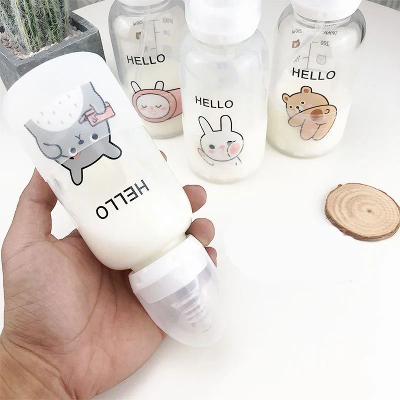 Милая бутылка чашка для воды взрослых креативная индивидуальная стеклянная