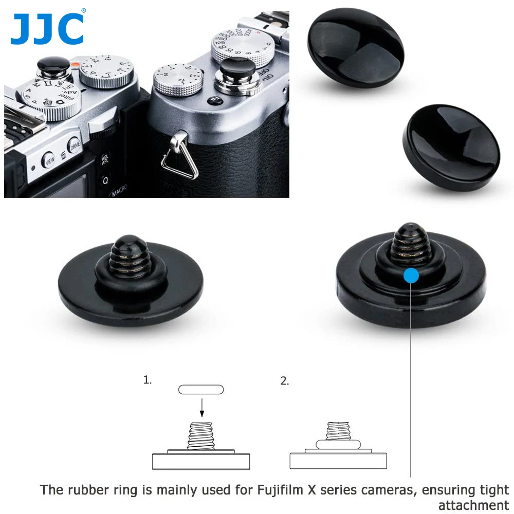JJC Metal Shutter Release Button for Fuji Fujifilm X100V XT4 XH1 XPRO2 X100F X100T XE3 XT20 XT2 XT10 XT3 XT30 XPRO3 Sony RX10 IV