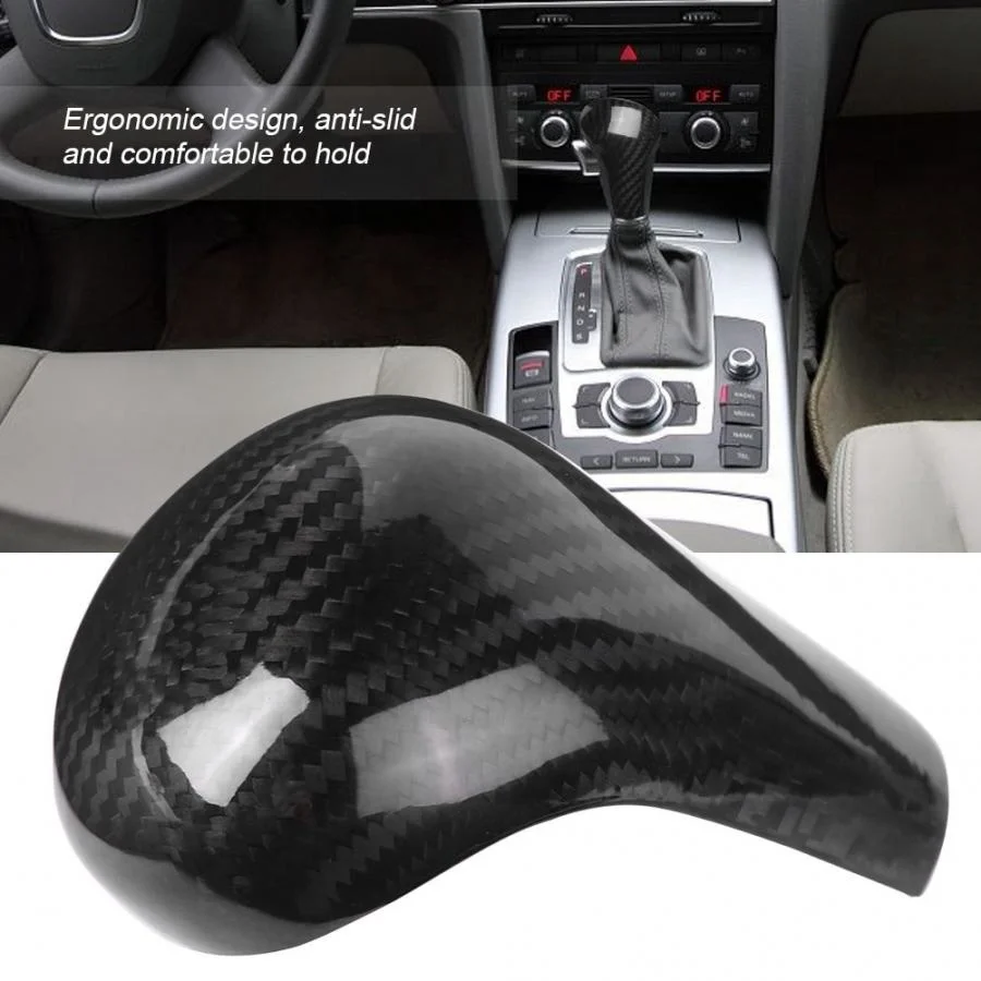 

Carbon Fiber Car Gear Shift Knob Cover Trim for Audi A6L Q5 A5 A4L Q7 car accessories