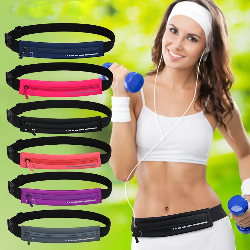 

Unisex Portable Outdoor Waist Bag Mobile Phone Small Wallet Pouch Running Fitness Sports Fanny Pack Elasticity Belt Bag XA683F