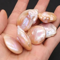 hot sale baroque irregular pink natural pearl naked beads for jewelry making diy necklace earring accessories gift size 25 35mm
