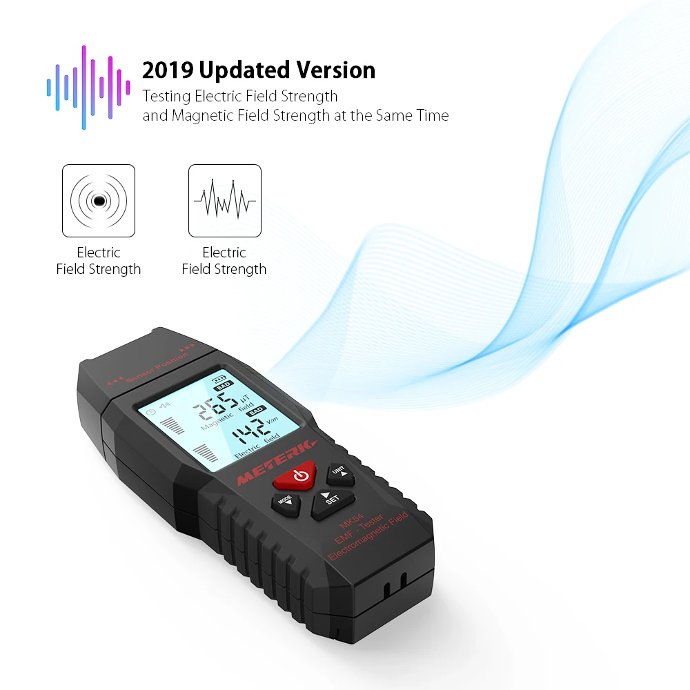 Цифровой тестер электромагнитного поля излучения Meterk MK54 измеритель EMF ручной