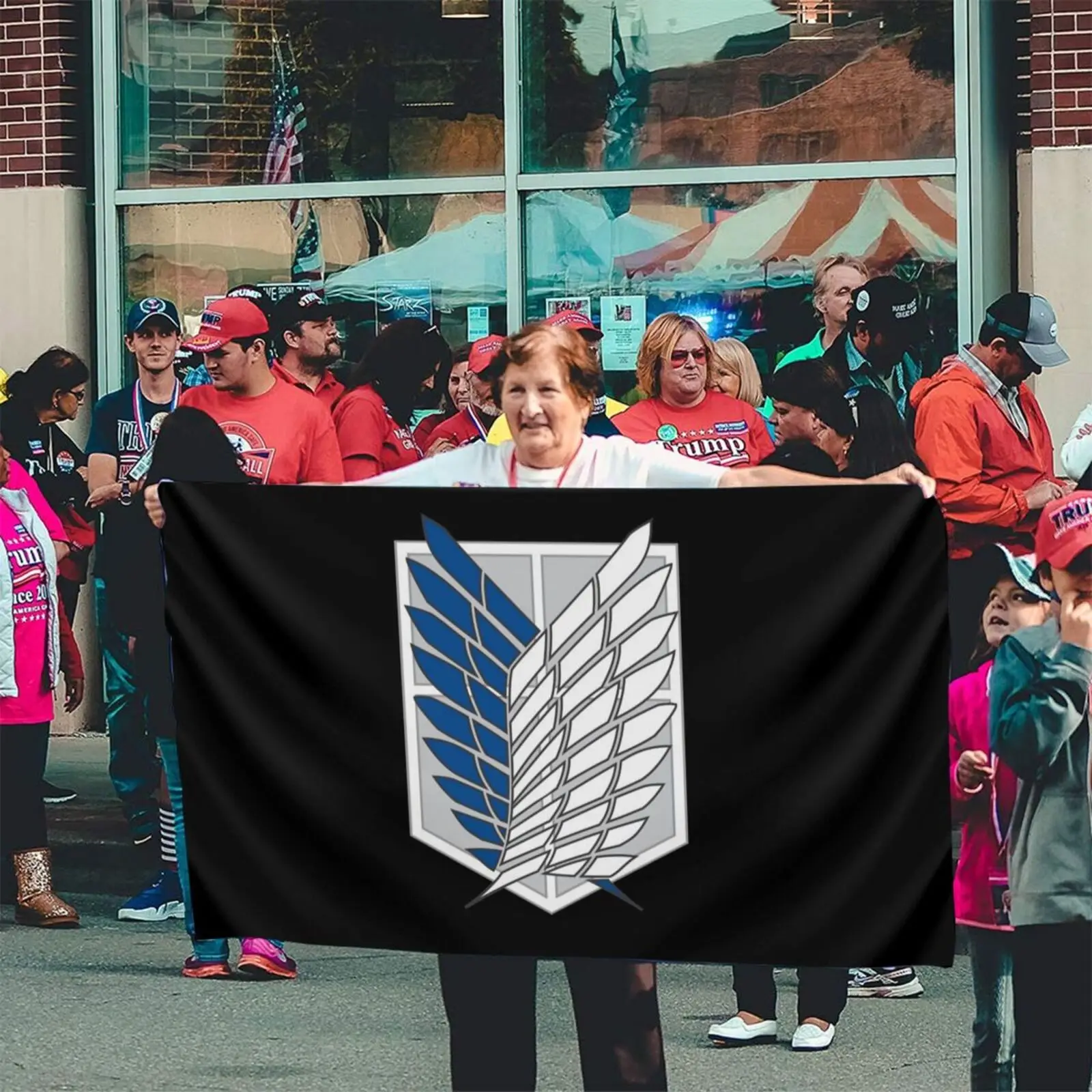 Флаги японского аниме атака на Титанов 90x150 см флаг Конфедерации украшения для