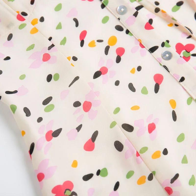 Женское повседневное летнее платье с цветочным принтом и бантом | Женская одежда