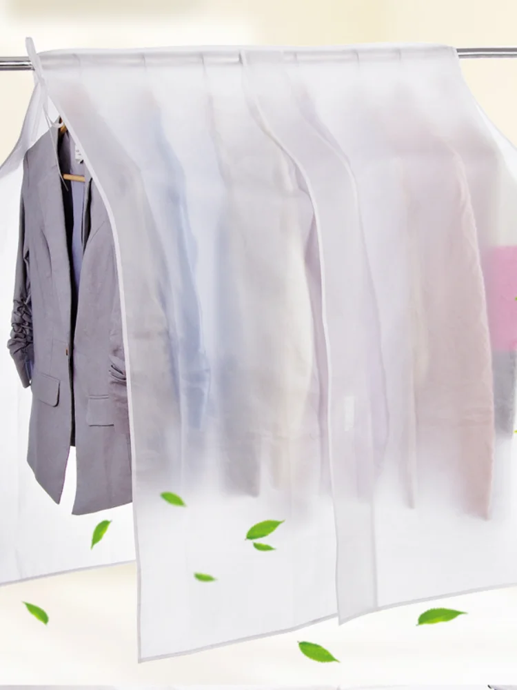 

2021Hanging Garment Dust Cover Translucent Coat Suits Protector Clothes Storage Bag Organizer dust-proof Covers Waterproof