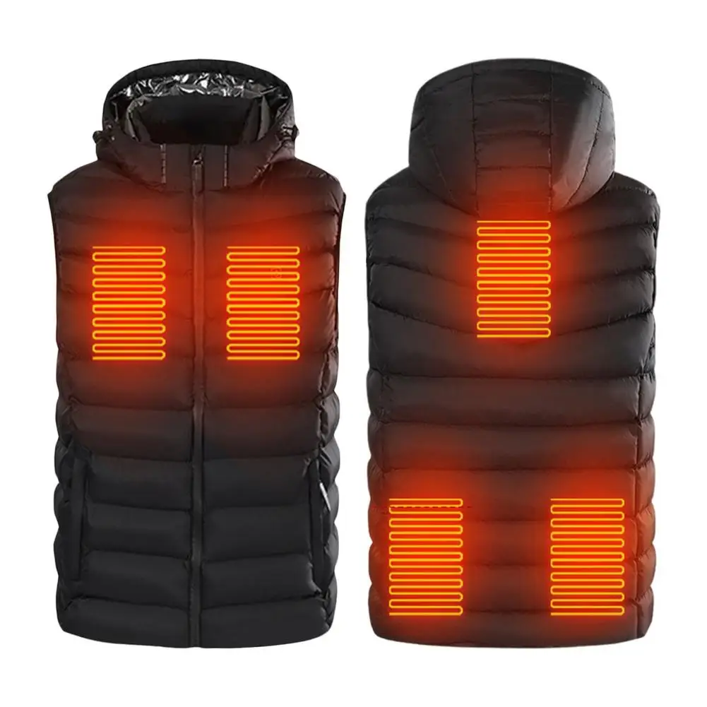 

Electric Heated Jacket USB Charge With 5 Heating Zones Heating Vest With 3 Adjustable Temperatures 3 Control Buttons Lightweigh