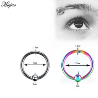 miqiao 2 pcs japan and south korea all match stainless steel earrings european and american piercing eyebrow jewelry