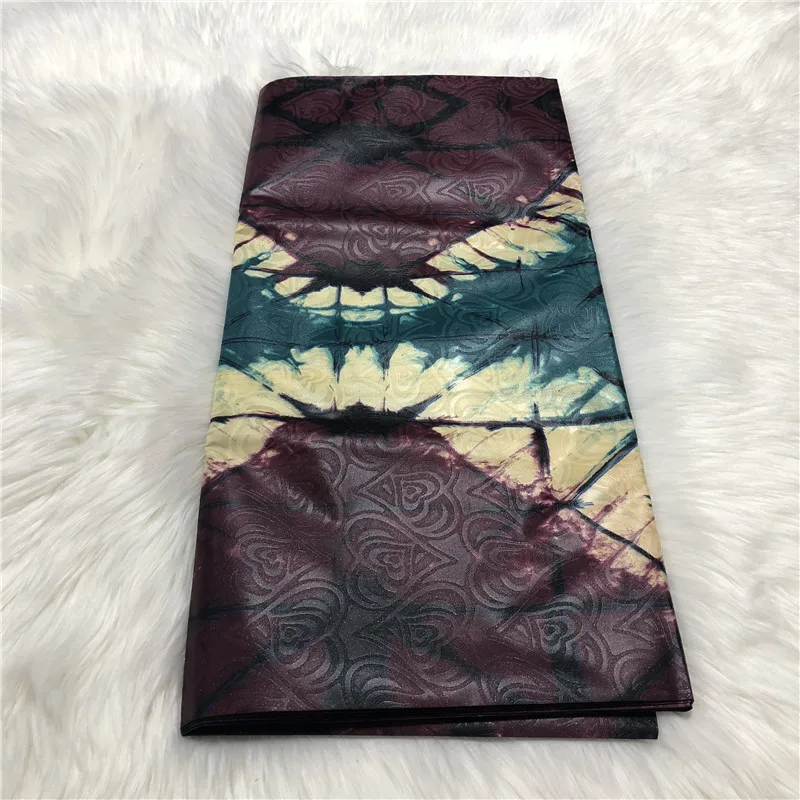 5 ярдов Высокое качество Африканский Базен riche ткань хлопок морская парча tissu africain