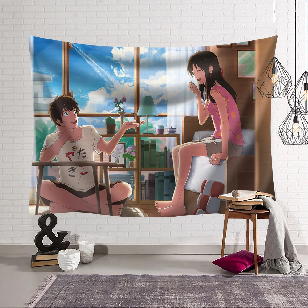 Japan Anime Your Name Wall tapestry beach towel large 200*150cm Cartoon mandala hanging wall art yoga throw | Дом и сад