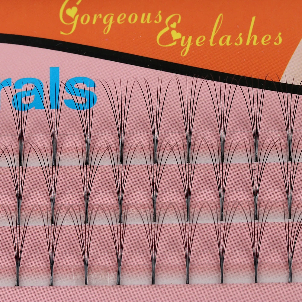 60pcs/set 6D Handmade Volume Fan Lashes Russia Semi Permanent Eyelash Extension Mink Knot-free Natural Long Eye Make Up Tool | Красота и