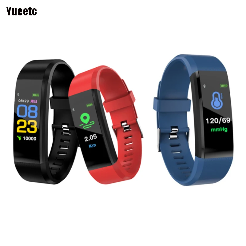 Bluetooth Смарт часы цветной экран водонепроницаемый смарт браслет пульсометр