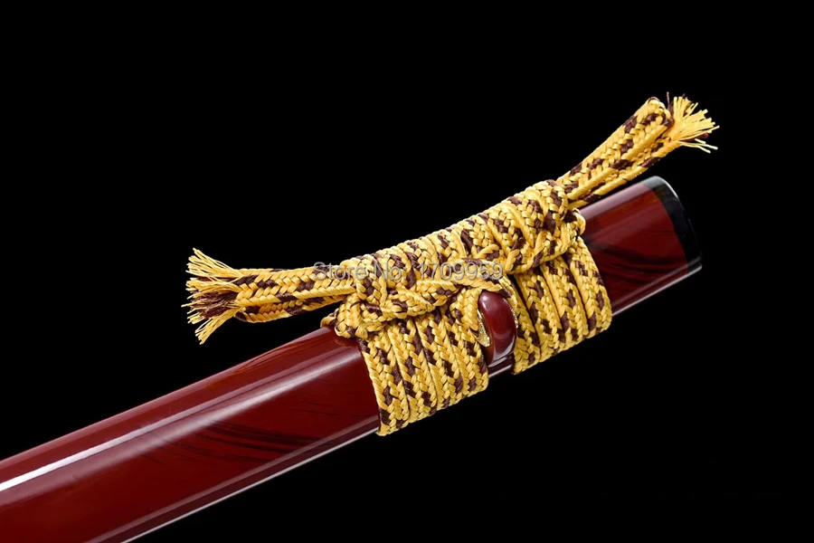 Японский самурайский меч Tsuba из железа катана полный Танг дамасский сложенный