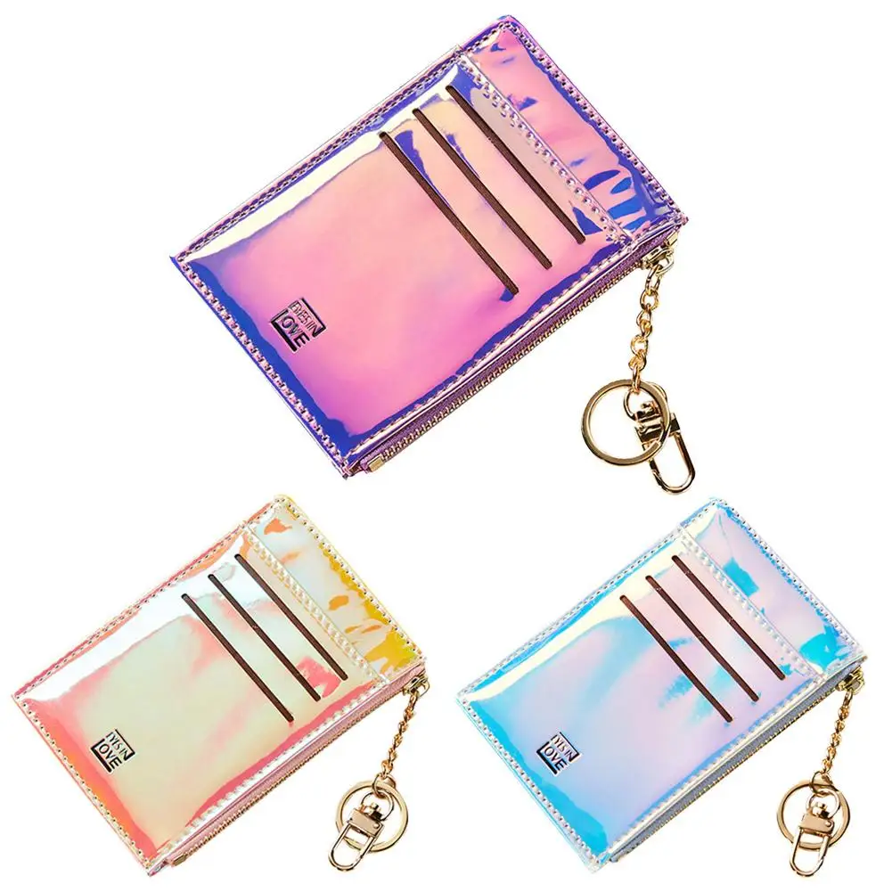 

Women Small Coin Bag Fashion Laser PVC Clear Girls Wallet Purses Female Mini Money Key Coin Pouch Kid Christmas Gift
