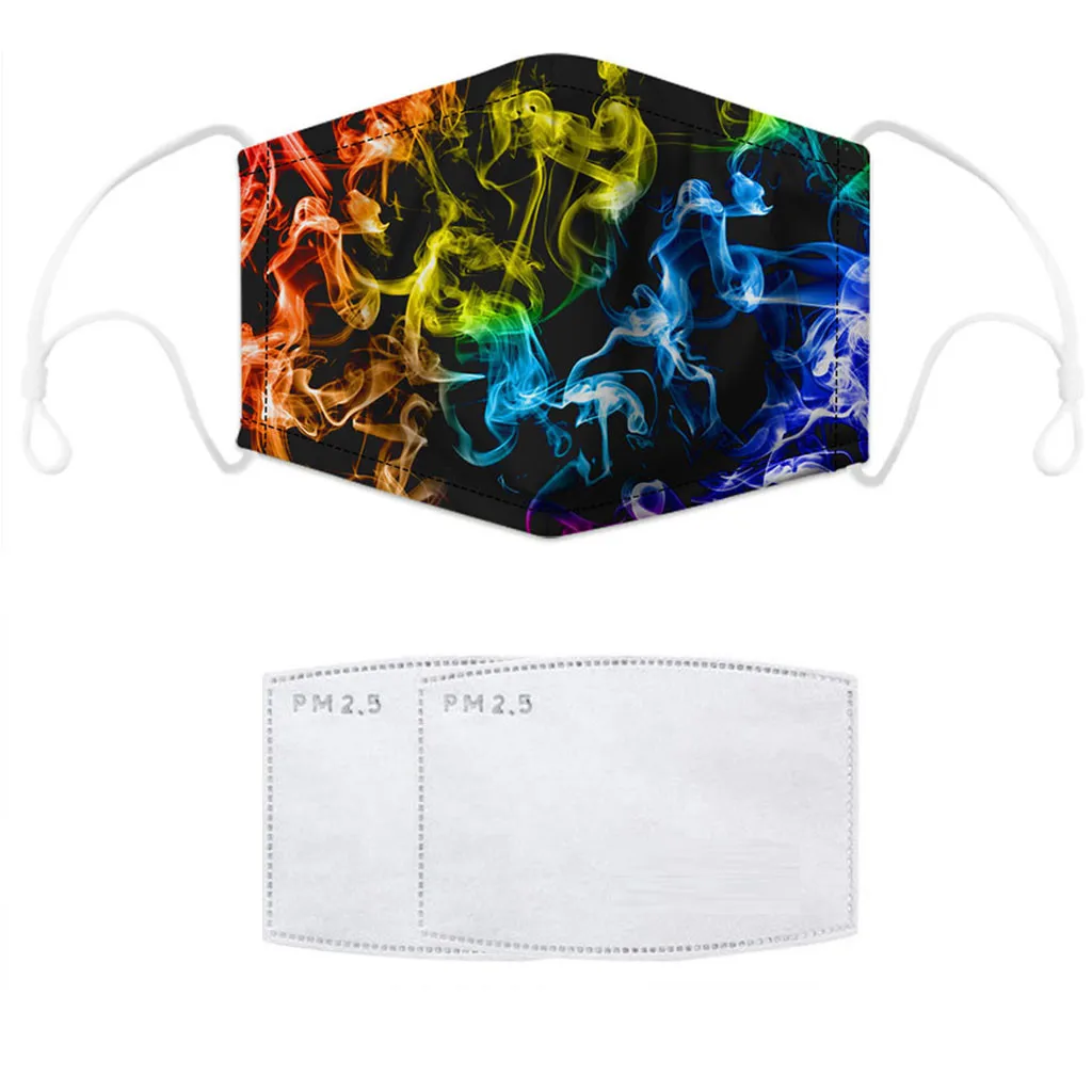 5 типов 2020 Новая цифровая печатная защитная маска с чипом фильтра Пылезащитная