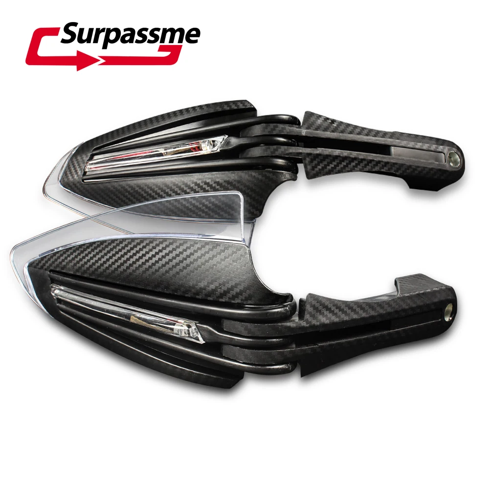 Защитные накладки на руль мотоцикла черные карбоновые универсальные