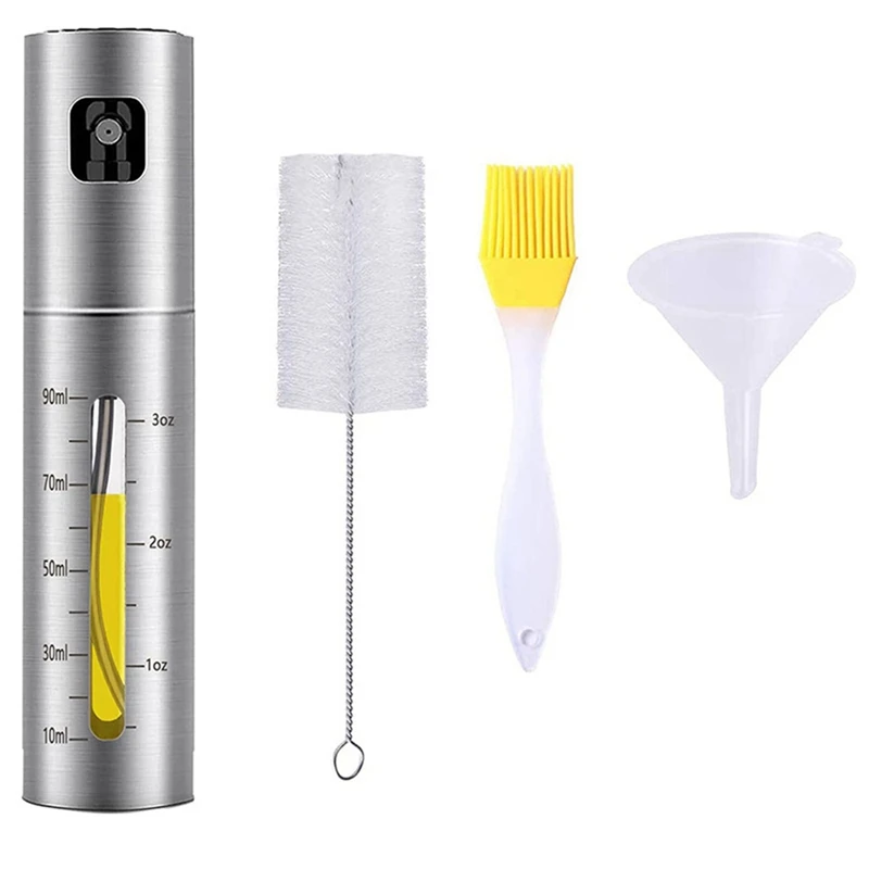 

Oil Sprayer Bottle, 100 Ml Oil Sprayer Olive Oil Sprayer Sprayer For Cooking, With Tube Brush,Silicone Brush And Funnel