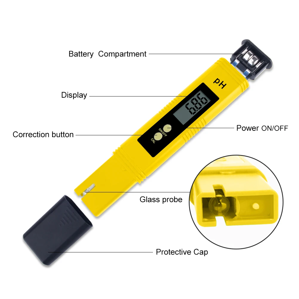 Yieryi TDS ph-метр PH/TDS/EC/TEMP метр цифровой монитор качества воды тестер серии для бассейнов, питьевой воды, аквариумов