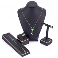 2021 apr hot selling accessories wedding jewelry set for women color clover jewelry set copper high quality jewelry set