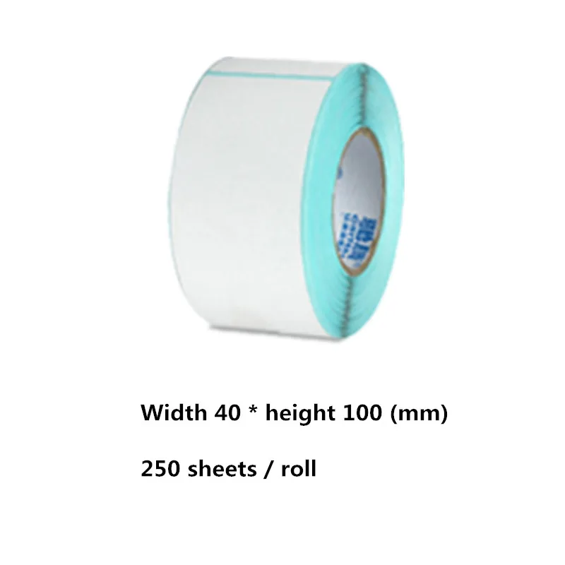 Ширина 40 * высота 100 мм термопринтер бумага для этикеток чистые 250 листов/рулон
