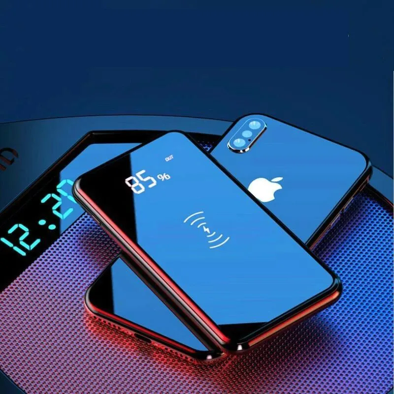 Ультратонкое Беспроводное зарядное устройство Qi 30000 мАч для iPhone mi беспроводное