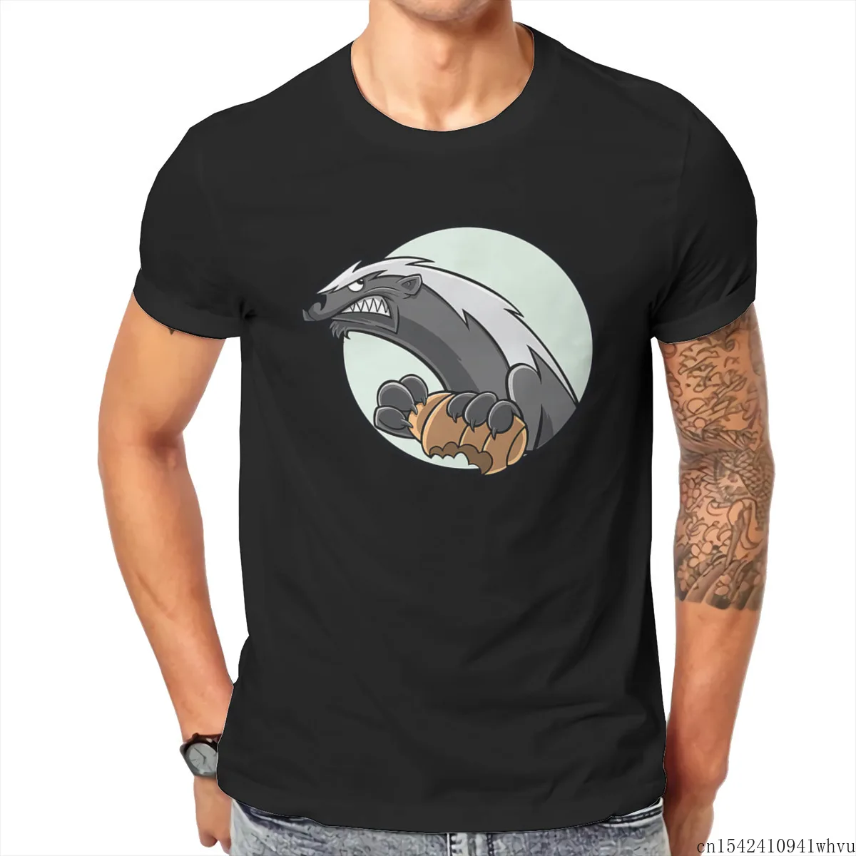 

Honey Badger Animal Lover Pattern Short Sleeves Unisex Summer O-neck Casual Men T-shirt M-5XL