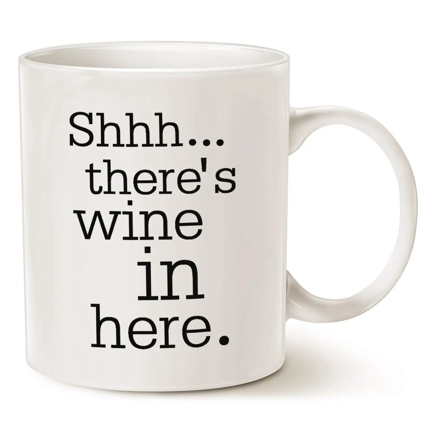 Забавная Бесшумная кружка Shhh... Здесь есть керамическая кофейная 11 унций с вином |