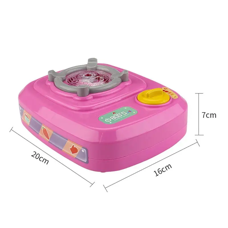 

QC2B Simulation Kitchen Toys Electric Gas Stove with Lights Ringing Foggy Simulation Kitchen Toy