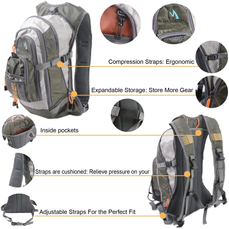 Maximumcatch DUO Fishing Bag Fly Fishing Backpack with Tackle Chest Pack enlarge