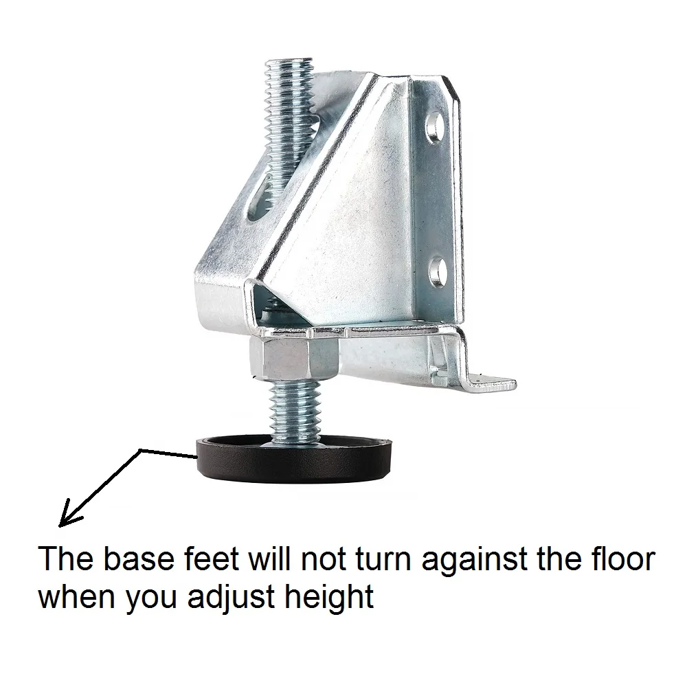 4 шт. углеродного Сталь регулируемая ножка ноги опоры для тяжелых условий