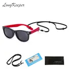 Гибкие поляризованные детские солнцезащитные очки TR90 с затемненными ремешками для мальчиков и девочек, детская Защитная резиновая оправа, Брендовые очки UV400