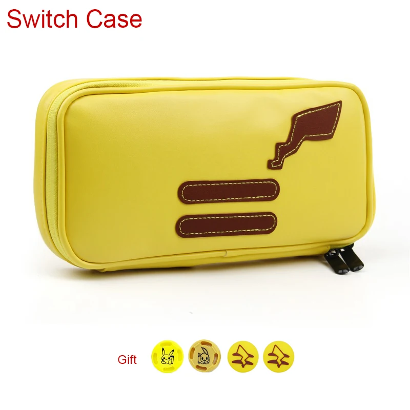 YX07008 with 4gift Водонепроницаемый полиуретановый кошелек для хранения для Nintendo Switch NS консольные сумки для переноски Nintendo Switch Pikachus игровые аксессуары - Цвет: YX07008 with 4gift
