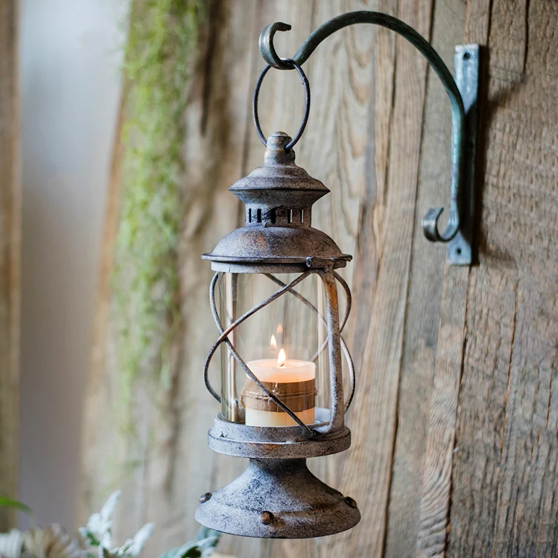 

Nordic Decor Candle Holder Old Designer Retro Lantern Wedding Glass Candle Holders European Candelabro Decorative Candles ZP50ZT