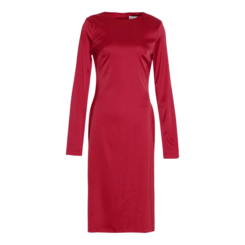 Женское платье с оборками TWOTWINSTYLE летнее однотонное элегантное средней длины