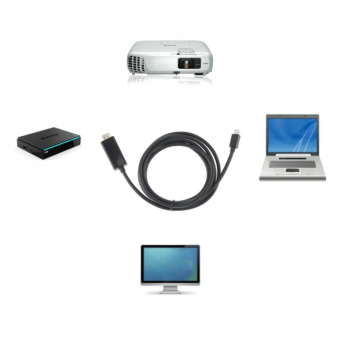 Мини 1 8 м 1080P дисплей Порты и разъёмы HDMI1.4 кабель DP to HDMI адаптер не только Разъем