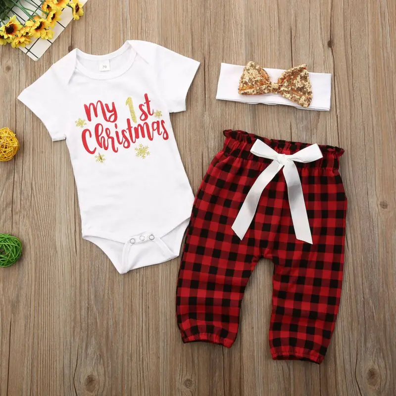 Брендовый новый комплект для малышей из 3 предметов маленьких девочек с бантом